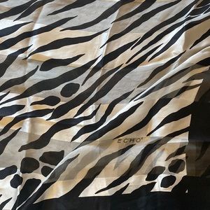 Authentic Echo Sheer Zebra Scarf